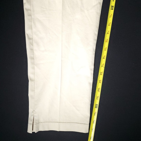 EILEEN FISHER Women Beige Organic Cotton Blend Stretch Cropped Pants 4/M - Picture 5 of 11